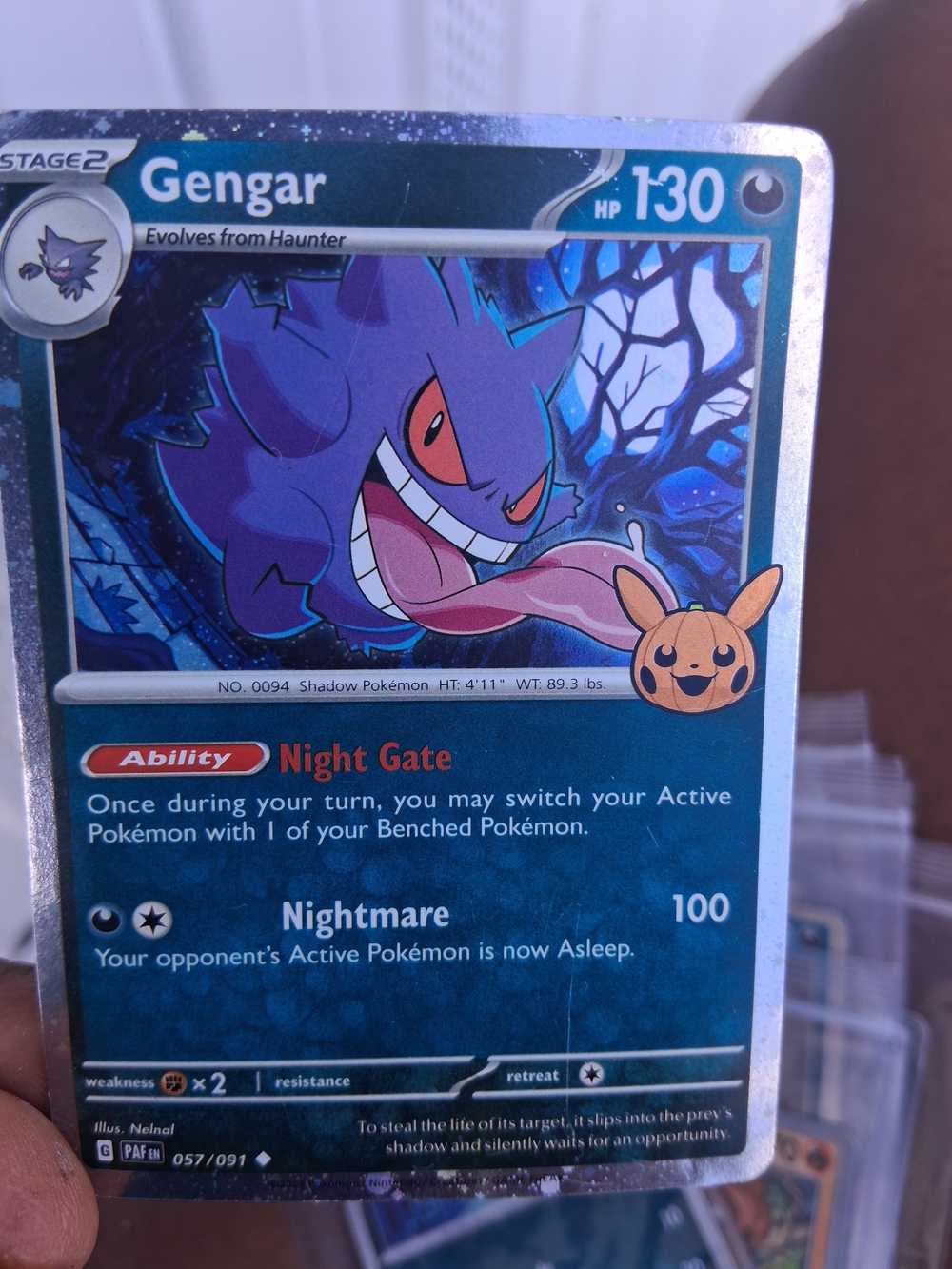 Poke'mon Trading Card " Gengar"